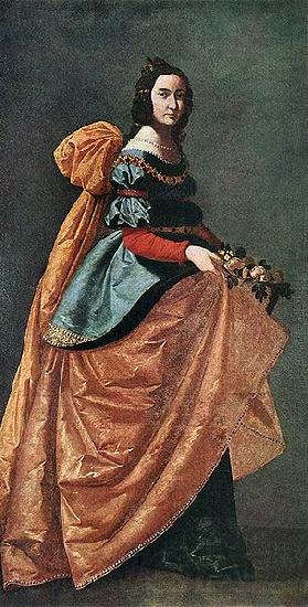 Francisco de Zurbaran Santa Isabel de Portugal Norge oil painting art